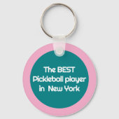 Aangepaste tekst met twee zijden pekelbal sleutelhanger (Achterkant)