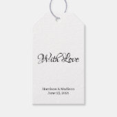 Aangepaste tekst met zwart script Weduwcadeaubonla Cadeaulabel (Voorkant)