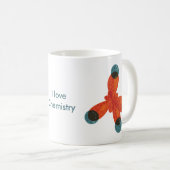 Aangepaste tekst Methane Molecule I Love Chemstry Koffiemok (Voorkant rechts)