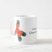 Aangepaste tekst Methane Molecule I Love Chemstry Koffiemok (Voorkant links)
