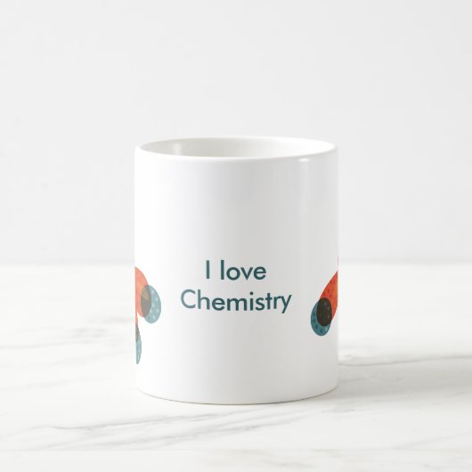 Aangepaste tekst Methane Molecule I Love Chemstry Koffiemok (Center)