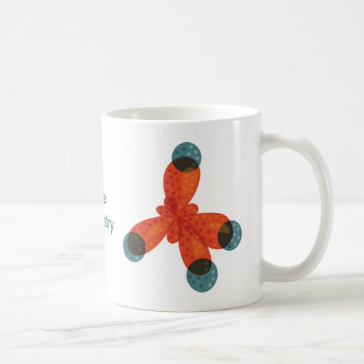 Aangepaste tekst Methane Molecule I Love Chemstry Koffiemok (Rechts)
