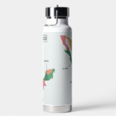 Aangepaste tekst Mexico Map Waterfles (Rechts)