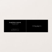 AANGEPASTE TEKST - Minimalistisch zwart Visitekaartje (Buitenkant ongevouwen)
