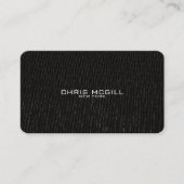 AANGEPASTE TEKST - Minimalistische zwarte canvasst Visitekaartje (Voorkant)