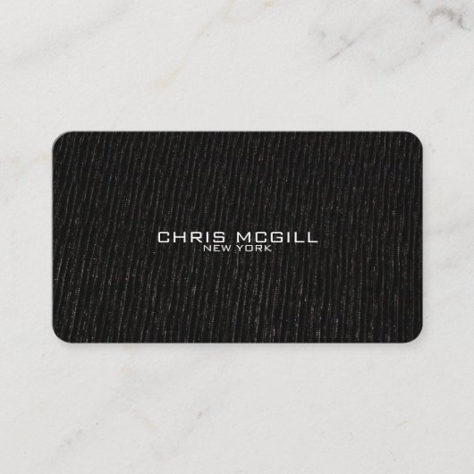 AANGEPASTE TEKST - Minimalistische zwarte canvasst Visitekaartje (Voorkant)