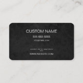 AANGEPASTE TEKST - Minimalistische zwarte textuur Visitekaartje (Achterkant)