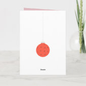 Aangepaste tekst Mint Magenta Pickleball Ornamente Feestdagen Kaart (Achterkant)