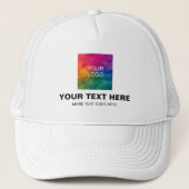 Aangepaste tekst Modern Elegant Upload Eigen Logo Trucker Pet (Voorkant)