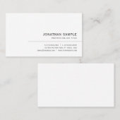 Aangepaste tekst modern elegante minimalistische p visitekaartje (Voorkant / Achterkant)