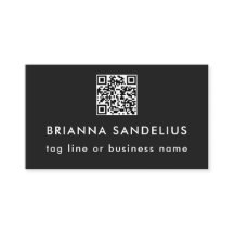 Aangepaste Tekst Modern Zwart QR Code Professionee