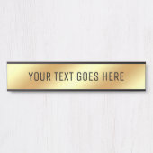 Aangepaste tekst Moderne Glamour Gouden Sjabloon Z Deurbordje (Voorkant)