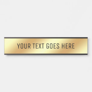 Aangepaste tekst Moderne Glamour Gouden Sjabloon Z Deurbordje