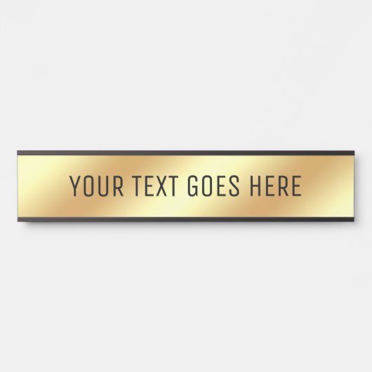 Aangepaste tekst Moderne Glamour Gouden Sjabloon Z Deurbordje (Voorkant)