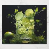 Aangepaste tekst Mojito Cocktail Likeurfles Etiket (Enkel label)