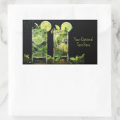 Aangepaste tekst Mojito Cocktails Rechthoekige Sticker (Tas)