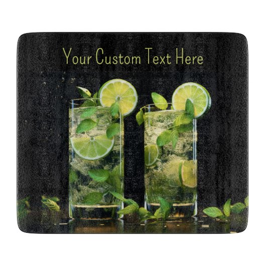 Aangepaste tekst Mojito Cocktails Snijplank (Voorkant)