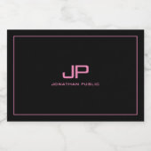 Aangepaste tekst Monogram Initiaal Eenvoudige Sjab Likeurfles Etiket (Enkel label)