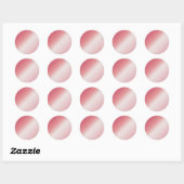 Aangepaste tekst monogram naam logo roze goud blan ronde sticker (Vel)