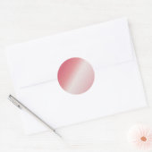 Aangepaste tekst monogram naam logo roze goud blan ronde sticker (Envelop)