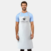 Aangepaste tekst monogram website gepersonaliseerd schort (Gedragen)