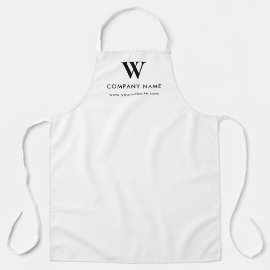 Aangepaste tekst monogram website gepersonaliseerd schort (Voorkant)