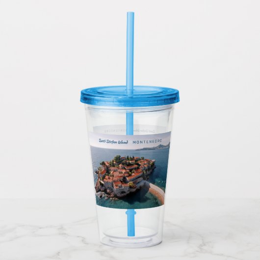 Aangepaste tekst Montenegro Acryl Drinkbeker (Voorkant)