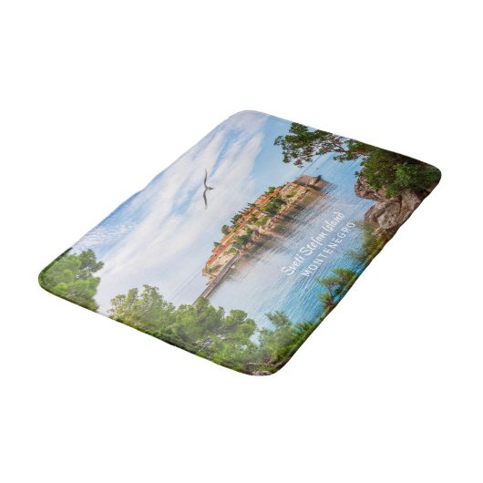 Aangepaste tekst Montenegro Badmat (Gekanteld)