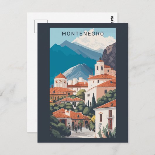 Aangepaste tekst Montenegro Briefkaart (Voorkant / Achterkant)