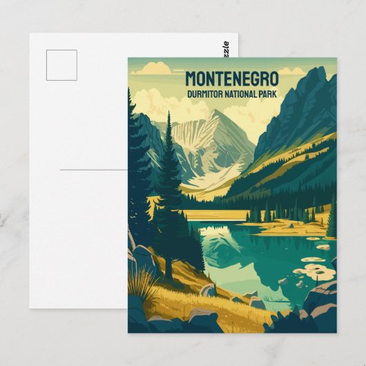 Aangepaste tekst Montenegro Briefkaart (Voorkant / Achterkant)