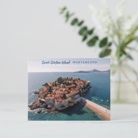 Aangepaste tekst Montenegro Briefkaart (Staand voorkant)