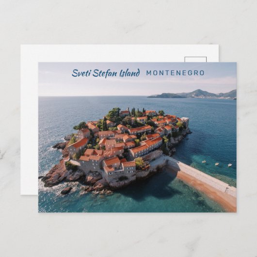 Aangepaste tekst Montenegro Briefkaart (Voorkant / Achterkant)