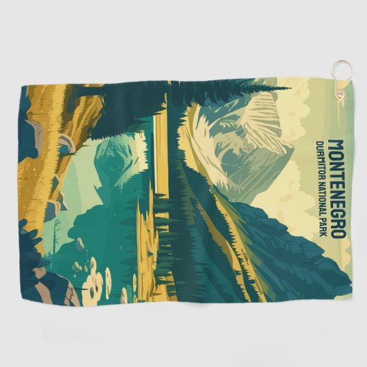 Aangepaste tekst Montenegro Golfhanddoek (Horizontaal)