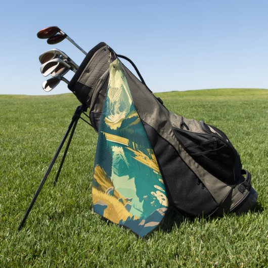 Aangepaste tekst Montenegro Golfhanddoek (Groen)