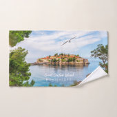 Aangepaste tekst Montenegro Handdoek (Handdoek)