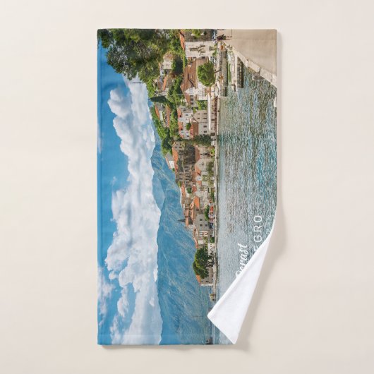 Aangepaste tekst Montenegro Handdoek (Handdoek)