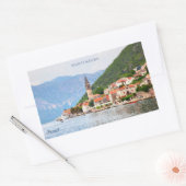 Aangepaste tekst Montenegro Rechthoekige Sticker (Envelop)