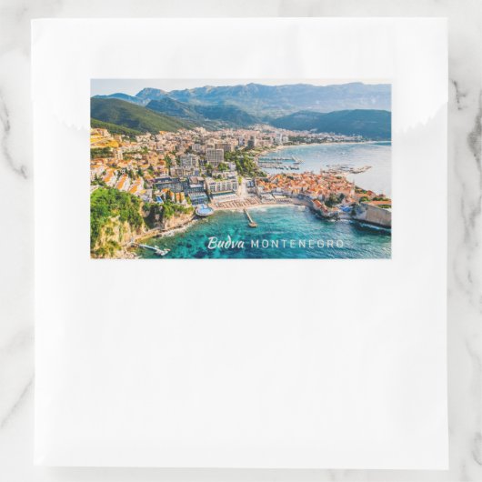 Aangepaste tekst Montenegro Rechthoekige Sticker (Tas)