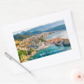 Aangepaste tekst Montenegro Rechthoekige Sticker (Envelop)