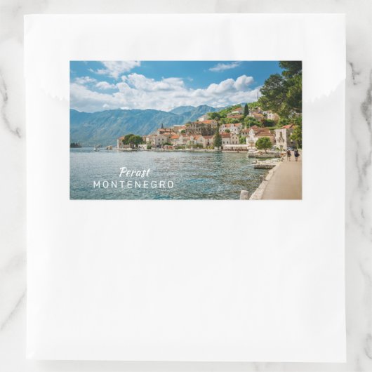 Aangepaste tekst Montenegro Rechthoekige Sticker (Tas)