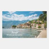 Aangepaste tekst Montenegro Rechthoekige Sticker (Voorkant)