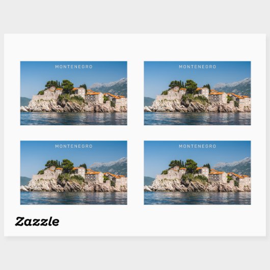 Aangepaste tekst Montenegro Rechthoekige Sticker (Vel)