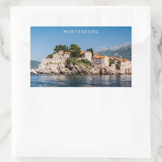 Aangepaste tekst Montenegro Rechthoekige Sticker (Tas)