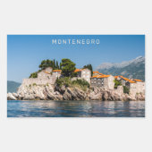 Aangepaste tekst Montenegro Rechthoekige Sticker (Voorkant)
