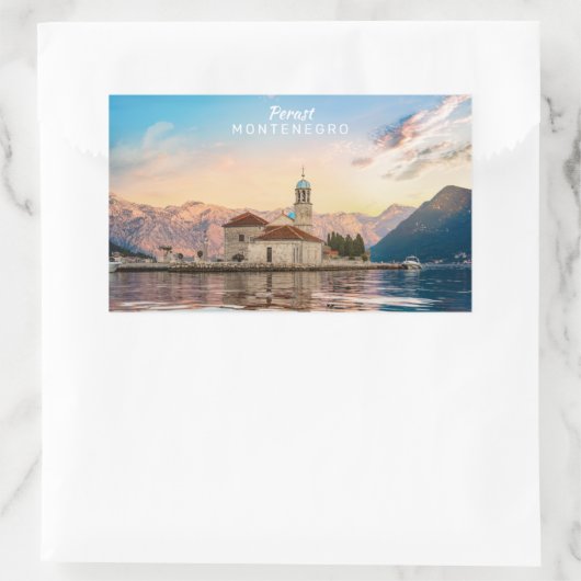 Aangepaste tekst Montenegro Rechthoekige Sticker (Tas)