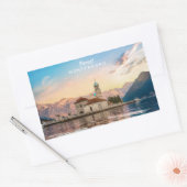 Aangepaste tekst Montenegro Rechthoekige Sticker (Envelop)