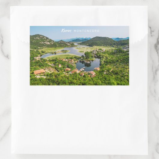 Aangepaste tekst Montenegro Rechthoekige Sticker (Tas)