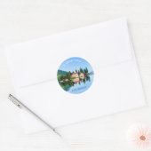 Aangepaste tekst Montenegro Ronde Sticker (Envelop)