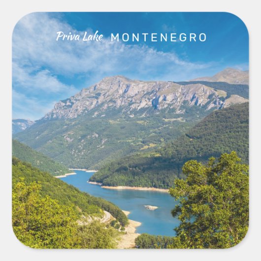 Aangepaste tekst Montenegro Vierkante Sticker (Voorkant)