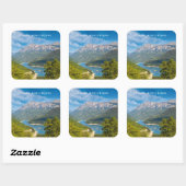 Aangepaste tekst Montenegro Vierkante Sticker (Vel)